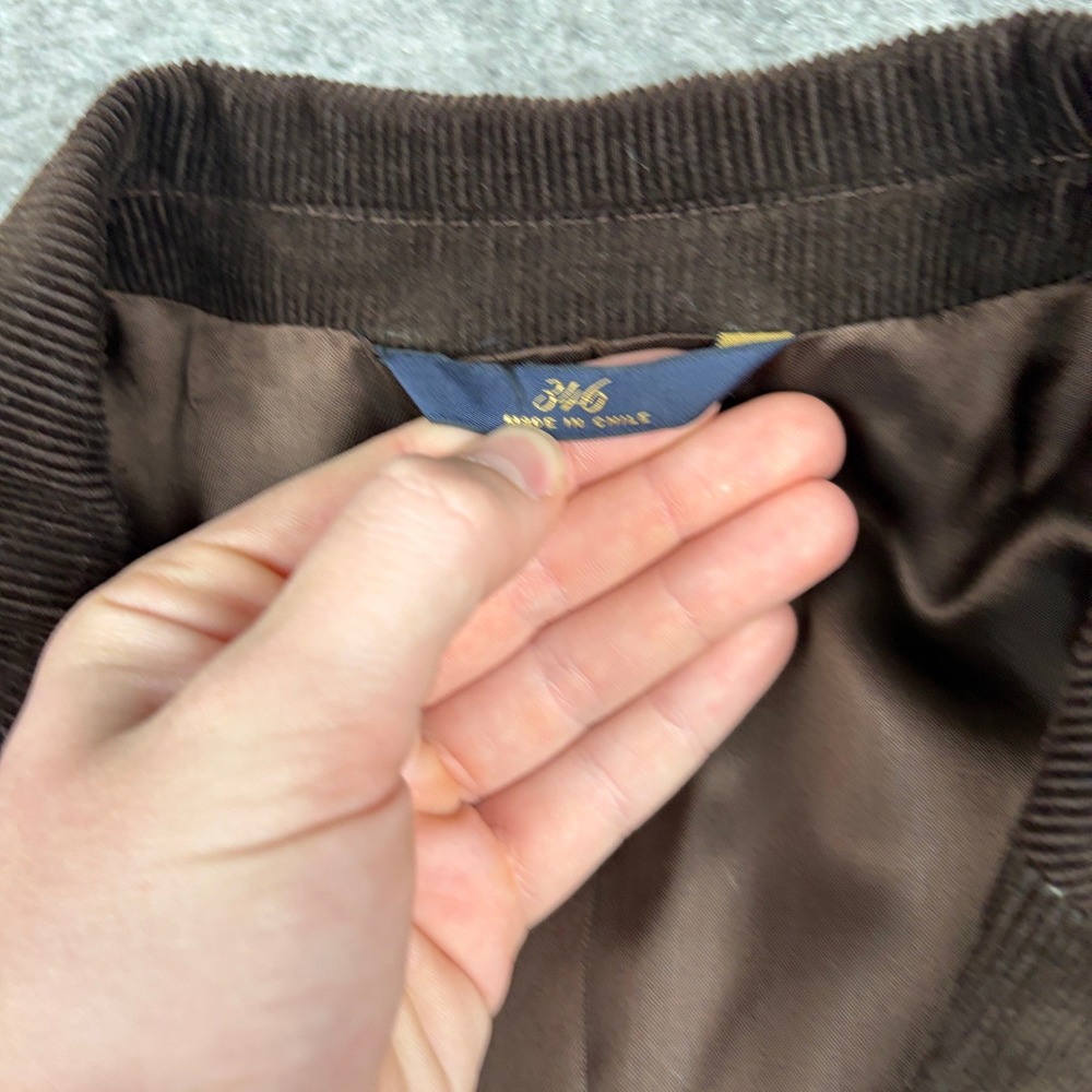 Brooks Brothers Corduroy Blazer Mens 42L Brown 2 Button Sport Coat Jacket Lined - Picture 5 of 11